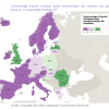 carte représentant le pourcentage d'essais cliniques ayant communiqué des résultats en Europe